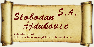 Slobodan Ajduković vizit kartica